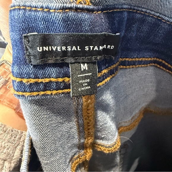 Universal Standard Denim Bib Overall Straight Jeans Size 18 / 20 Stretch Casual - Picture 9 of 11